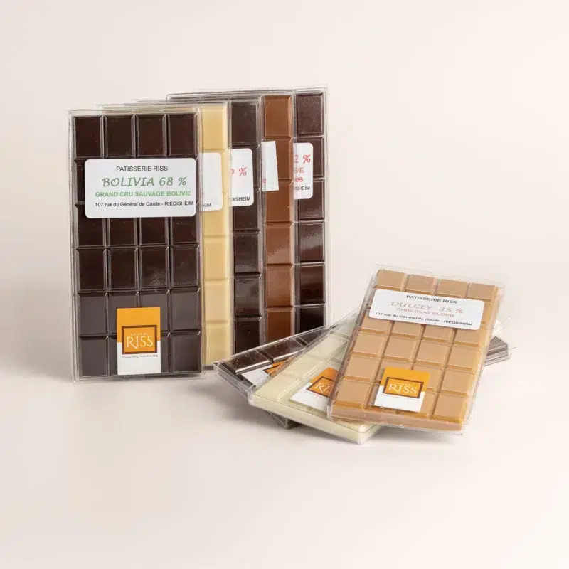 Tablettes de chocolats - Pâtisserie Riss